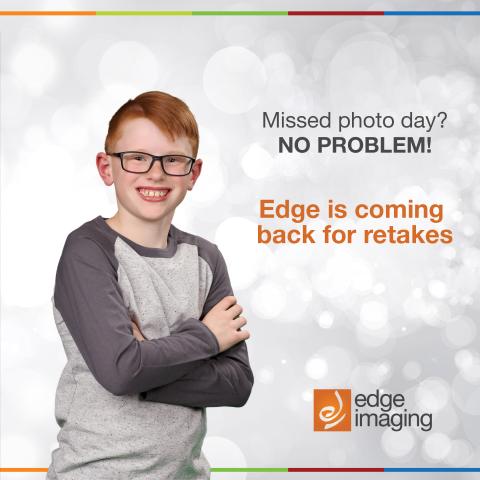 Photo Re-take day is Wednesday, November 8, 2023 @ 1 p.m.